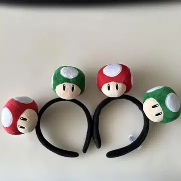 USJ 마리오 버섯 디자인 머리띠 2개 세트