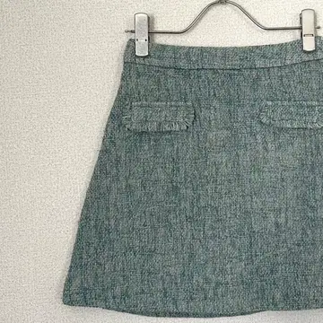 Darich 미니스커트 사다리꼴 트위드 원단 프린지 심플 안감 부착