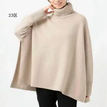[새상품급] 23구 캐시미어 블렌드 벌키 판초 니트 빅 사이즈