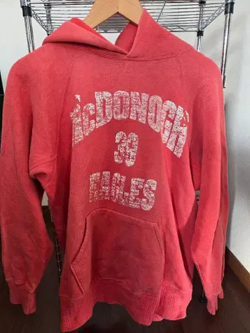 더블웍스 DOBBLE WORKS 주홍색 후드티 페이드 M