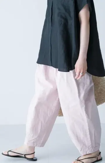 카구레 컬러 코쿤 팬츠 핑크