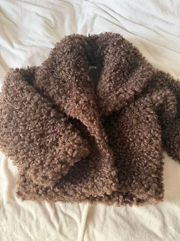 Luan 보아 자켓 브라운 프리 사이즈