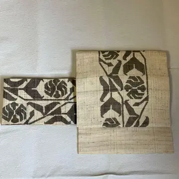 나고야 오비 견직물 기하학 염색