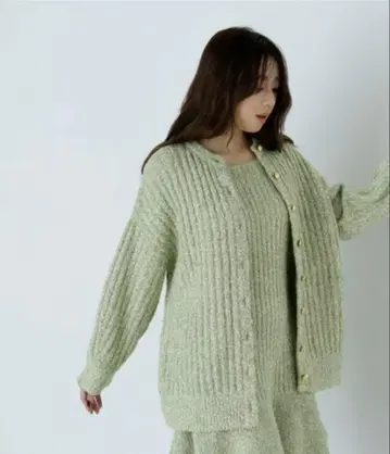 내추럴 뷰티 베이직 트위드 박스 가디건