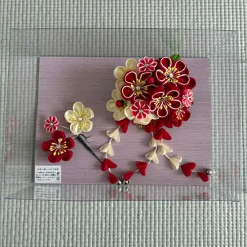 [ 새상품급 ] 머리 장식 성인식 졸업식 빨간색 핑크 꽃 모티브