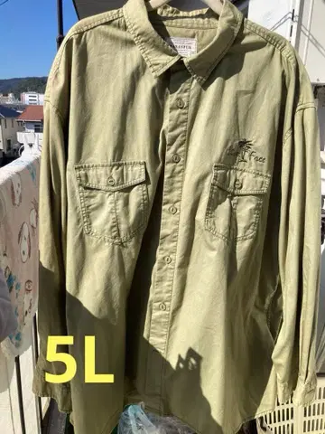 빅 사이즈 PANASPUR 파나스퍼 자수 긴팔 워크 셔츠