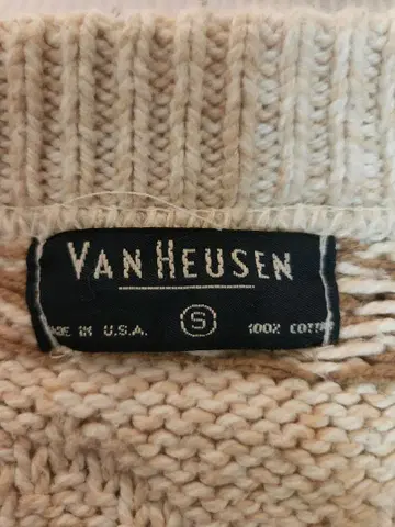 90s VanHeusen 코튼 니트 스웨터 USA S
