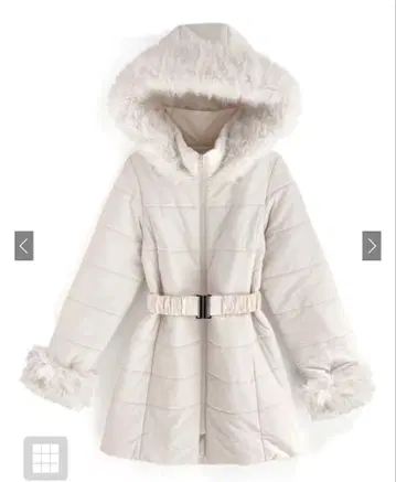 GRL [ kd13 ] 벨트 퍼 다운 코트 화이트