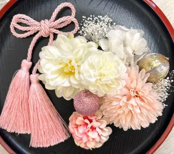 성인식 졸업식 시치고산 사전 촬영 머리 장식