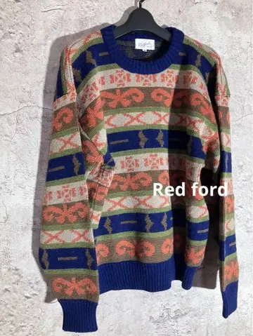 Red ford SPORTS 빈티지 울 혼방 니트 스웨터 골프