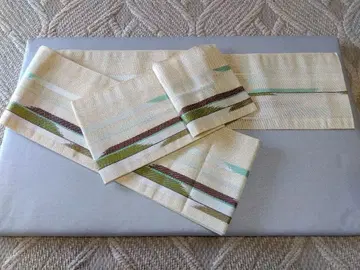 하카타 오리 증서 부착 나고야 오비를 반폭 오비로 제작