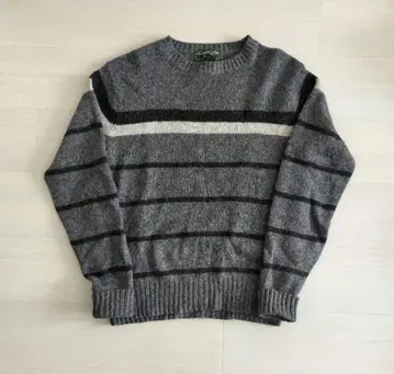 80s 90s CLUBFELLOW 울 스웨터 홍콩제 보더 패턴