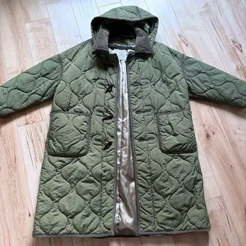 khaki 밀리터리 퀼트 더플 코트 카키 라벤햄 ARMEN