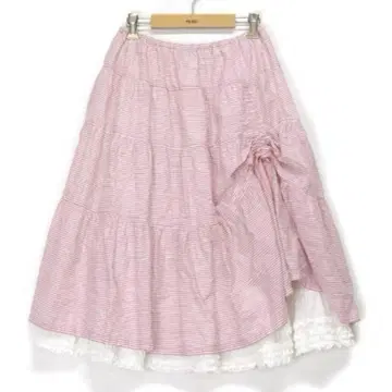 셔링 보더 스커트