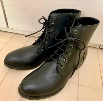 천연 가죽 여성용 부츠 레이스업 숏부츠