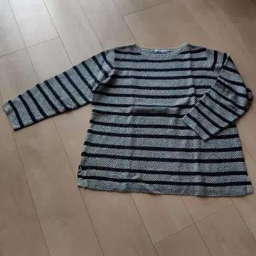 SIMPLE LIFE 심플 라이프 면 니트 보더 긴팔