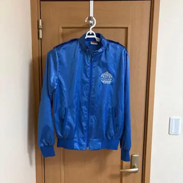 빈티지 Satins 나일론 블루종