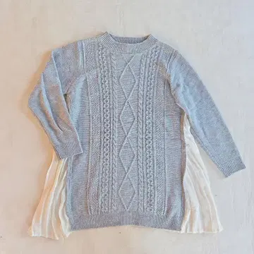 Cutie BIode 그레이 케이블 니트 긴팔 스웨터 M