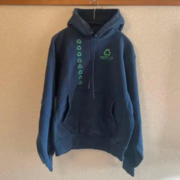 [ 리버스 위브 ] 챔피온 기업 로고 자수 후드 맨투맨 와이드 소매