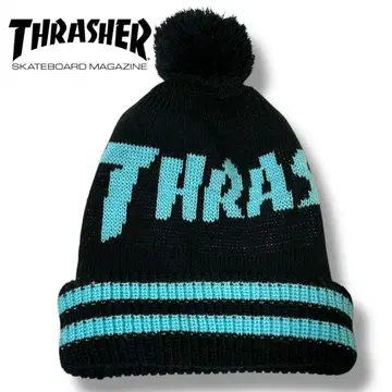 레어 컬러 THRASHER 트레셔 봉봉 니트 모자 니트 캡
