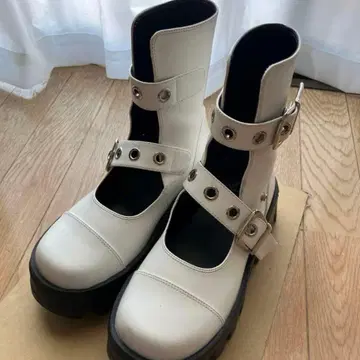 캔디 스트리퍼 화이트 부츠 사이즈 S