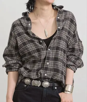 새상품 L'Appartement REMIRELIEF CHECK SHIRT