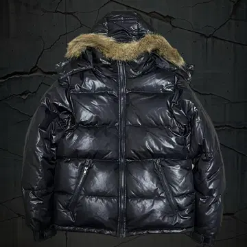 y2k 퍼 다운 자켓 헤이세이 그런지 오빠 갸루 광택 짧은 기장