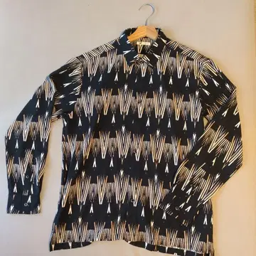 다케오 키쿠치 지오메 패턴 긴팔 셔츠