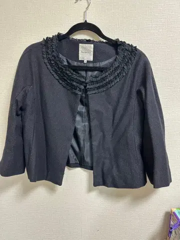 Bon mercerie 노카라 자켓 38 블랙