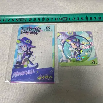 Neon Pulse 배지와 카드 세트 ashe