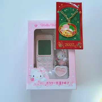 Sanrio 휴대폰 모양 탁상시계 헬로키티 크리스마스 참 키키라라