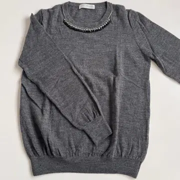 MITSUKOSHI PREMIA 그레이 스웨터 목걸이