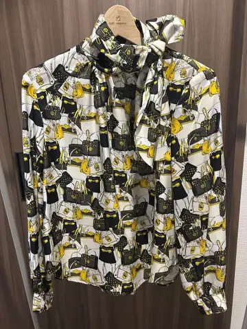 일본제 프린트 긴팔 블라우스 사이즈 36