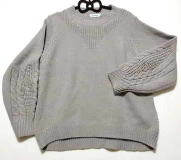 렙심 케이블 소매 니트 베이지 L 사이즈