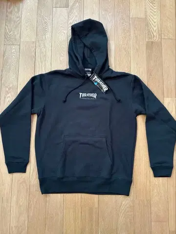 THRASHER 블랙 후드티 L 사이즈 스티커 포함