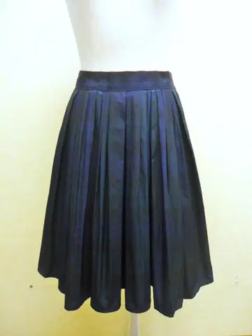 objetstandard 블랙워치 패턴 플리츠 스커트 (38)