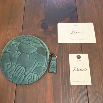 Dake 그린 가죽 코인 케이스