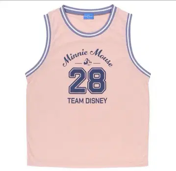 디즈니 미니 마우스 탱크탑 핑크 농구 스타일 유니폼
