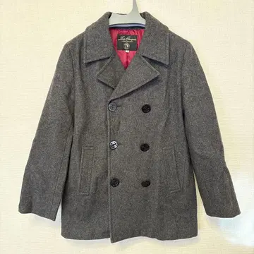 Lady Cherignon 그레이 더블 브레스트 피 코트 M 일본제