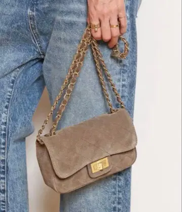 MUSE 오우렌티 스웨이드 체인 BAG: 숄더백