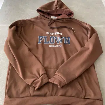 FreeZone 브라운 후드 부착 후드티 맨투맨 후드티