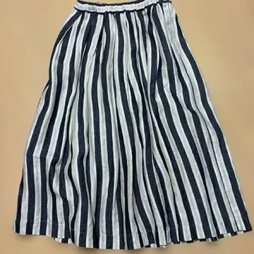 캐틀세존 린넨풍 스트라이프 네이비 베이지