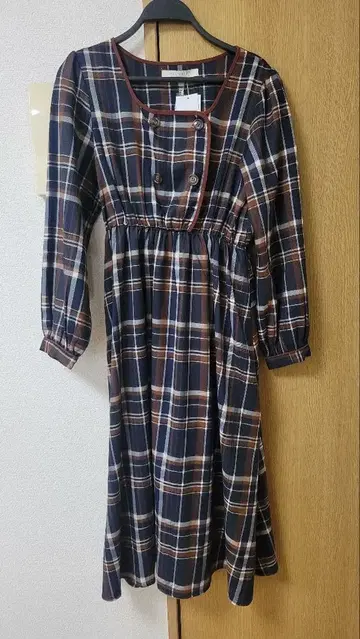 Ray Cassin 체크 무늬 롱 원피스 택 포함 미사용