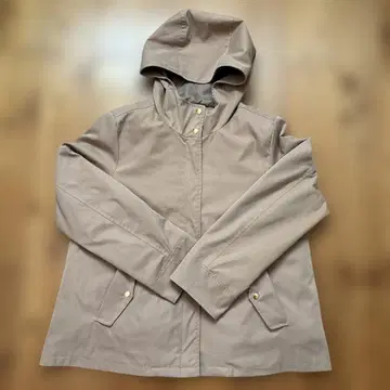 DRESKIP 베이지 후드 부착 자켓