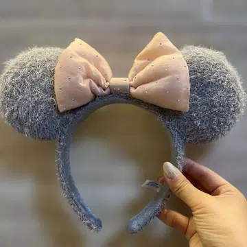 디즈니 미키 모양 머리띠 그레이