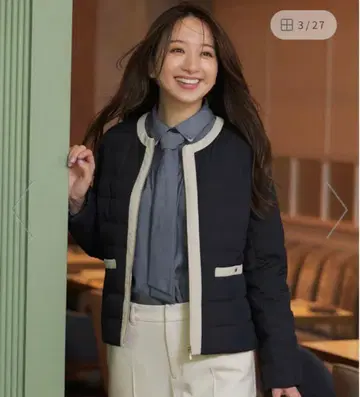 택 포함 새상품 any SiS 발수 2WAY 노카라 다운 자켓