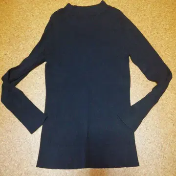 tumugu 츠무구 면 니트 심플한 하이넥 코튼 100%