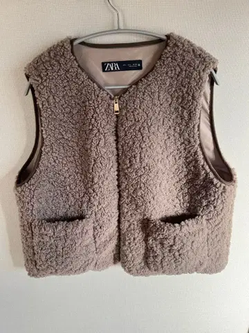 ZARA 보아 베스트 베이지 L