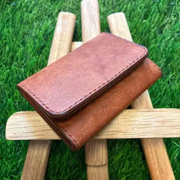 이탈리안 오일 가죽 마르고 대용량 코인 케이스 핸드메이드
