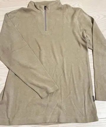 VUMPS 베이지 하프 지퍼 스웨터 남성용